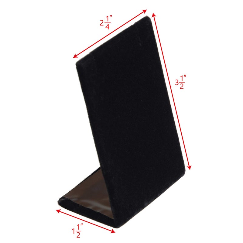 MOOCA 6 Pcs Set Black Velvet Covered Earring Display Stand Pendant Jewelry Organizer Display Holder for Earring, Pendant Accessory Rack for Showcase, 2 1/4 W x 1 1/2 D x 3 1/2 H in, Black Velvet - Image 2